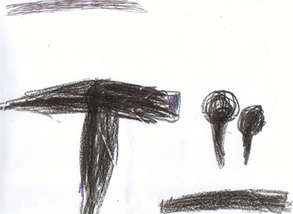 de tekening van Jordy, de Vuurvogel, groep3